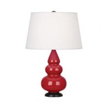  RR31X - Ruby Red Small Triple Gourd Accent Lamp