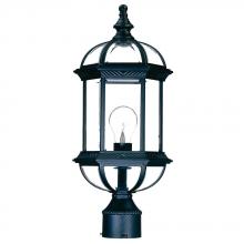  5277BK - Dover Collection Post-Mount 1-Light Outdoor Matte Black Light Fixture