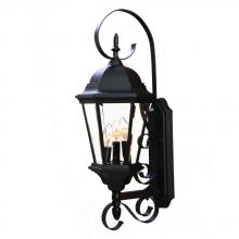  5413BK - New Orleans Collection Wall-Mount 3-Light Outdoor Matte Black Light Fixture