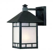  9002BK - Artisan Collection Wall-Mount 1-Light Outdoor Matte Black Light Fixture