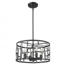  IN21131BK - Amoret 4-Light Matte Black Convertible Pendant