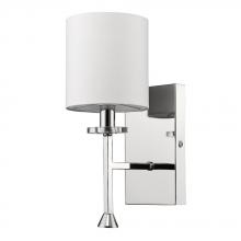  IN41043PN - Kara Indoor 1-Light Sconce W/Shade & Crystal Bobeche In Polished Nickel