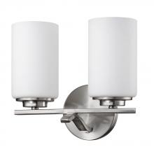  IN41336SN - Poydras Indoor 2-Light Bath W/Glass Shades In Satin Nickel