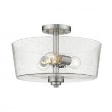  IN61104SN - Rowe 3-Light Satin Nickel Semi-Flush Mount