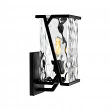 ELK Home Plus 1251-MB-CW - Waterfall 13'' High 1-Light Outdoor Sconce - Matte Black