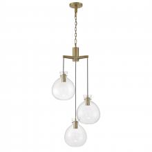  4743-AN-CL - Selina 22'' Wide Integrated LED Chandelier - Antique Brass