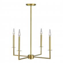  6520-AG-CA - Ray 25.25'' Wide 4-Light Chandelier - Aged Brass