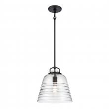  67876/1 - Current 12'' Wide 1-Light Pendant - Matte Black