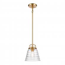  67885/1 - Current 8'' Wide 1-Light Pendant - Satin Brass