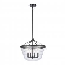  82169/4 - Boyer 18'' Wide 4-Light Pendant - Matte Black