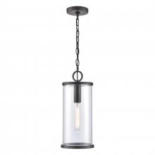  89495/1 - Hopkins 7.25'' Wide 1-Light Outdoor Hanging Light - Charcoal Black