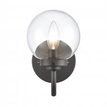  EC89930/1 - Fairbanks 8.5'' High 1-Light Sconce - Matte Black with Clear