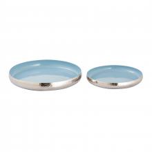  H0897-9780/S2 - Nelson Tray - Set of 2 Light Blue Enamel (2 pack)