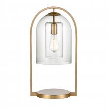  S0019-9579 - Bell Jar 20'' High 1-Light Desk Lamp - Aged Brass