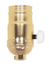  80/1014 - 150W Full Range Turn Knob Dimmer Socket; 1/8 IPS; Aluminum; Brite Gilt Finish; 120V