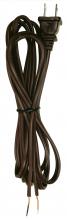  80/2305 - 6 Foot 18/2 SPT-1 105C Cord Set; Brown Finish; 24" Hank; 200 Carton; Molded Polarized Plug;