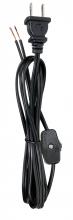  80/2397 - 6 Foot 18/2 SPT-1 105C Cord Set; Black Finish; 24" Hank; 200 Carton; Molded Polarized Plug;