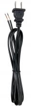  80/2398 - 6 Foot 18/2 SPT-1 105C Cord Set; Black Finish; 24" Hank; 200 Carton; Molded Polarized Plug;