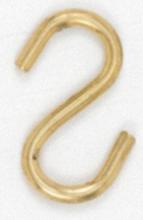  90/010 - Brass Plated S-Hook; 1-5/8"