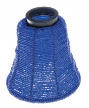  90/1317 - Beaded Shade; Blue Color; 5"; 2-1/4" Fitter