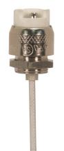  90/1561 - Porcelain Halogen Socket; R7S Base; 12" SF-1 200C Leads; Halogen Socket; 7/8" Length; 1000W;