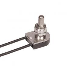  90/1676 - On-Off Metal Push Switch; 3/8 Metal Bushing; Single Circuit; 6A-125V, 3A-250V Rating; Nickel Finish