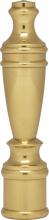  90/1731 - Large Spindle Finial; 2-3/8" Height; 1/4-27; Polished Brass Finish