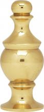  90/1732 - Finial; 1-1/2" Height; 1/4-27; Polished Brass Finish