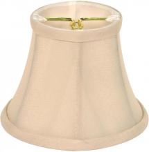  90/2361 - Clip On Shade; Ivory Shantung; 3" Top; 5" Bottom; 4-1/4" Side