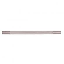  90/2504 - Steel Pipe; 1/8 IP; Nickel Plated Finish; 10" Length; 3/4" x 3/4" Threaded On Both Ends