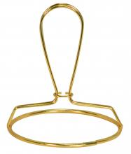  90/2535 - Bulb Clip; 1/4-27; 3" Diameter Ring With Bulb Clip; Brass Plated Finish