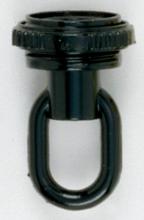  90/339 - 1/4 IP Matching Screw Collar Loop With Ring; 25lbs Max; Glossy Black Finish