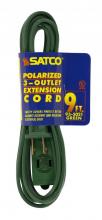  93/5021 - 9 Foot Extension Cord; Green Finish; 16/2 SPT-2; Indoor Only; 13A-125V-1625W Rating