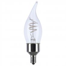  S11526 - 4 Watt LED; Reminiscent; Flex Gray Coil Filament; CA11; Candelabra Base; 2700K CCT; Clear; 120 Volt