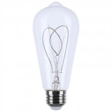  S11527 - 6 Watt LED; Reminiscent; Flex Gray Filament; ST19 Loop; Medium Base; 2700K CCT; Clear; 120 Volt