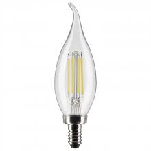  S21883 - 5.5 Watt CA10 LED; Clear; Candelabra Base; 5000K; 120 Volt; 2-Card