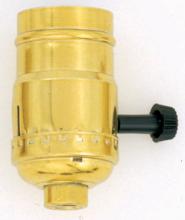  S70/421 - 3 Wire Socket With Turn Knob; Brite Gilt Finish