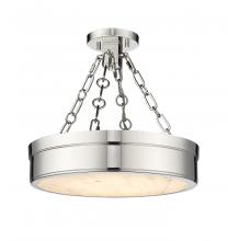  1944SF15-PN-LED - 1 Light Semi Flush Mount