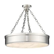  1944SF22-PN-LED - 3 Light Semi Flush Mount