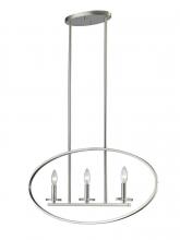  2010-3L-BN - 3 Light Linear Chandelier