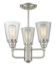  428SF-BN - 3 Light Semi Flush Mount