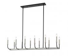  479-12L-MB-BN - 12 Light Linear Chandelier