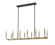  479-12L-MB-OBR - 12 Light Linear Chandelier