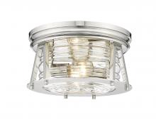  491F2-PN - 2 Light Flush Mount