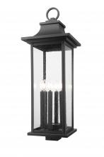  5017PHXLS-BK - 6 Light Outdoor Post Mount Fixture