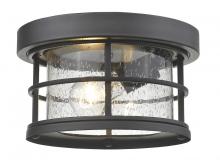  555F-BK - 1 Light Outdoor Flush Mount