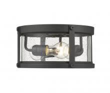  569F-BK - 3 Light Outdoor Flush Mount