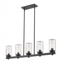  588-5L-BK - 5 Light Outdoor Linear Chandelier