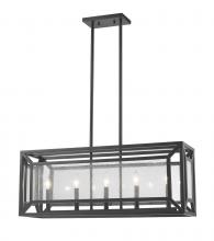  6005-33BRZ - 5 Light Linear Chandelier