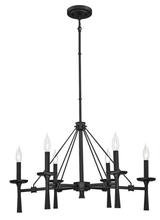  6323700 - 6 Light Chandelier Matte Black Finish